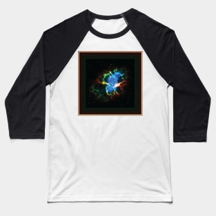 The Crab Nebula: An Astronomical Watercolor Baseball T-Shirt